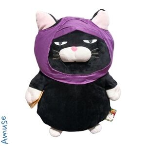 Amuse ninja cat plush blk/purple